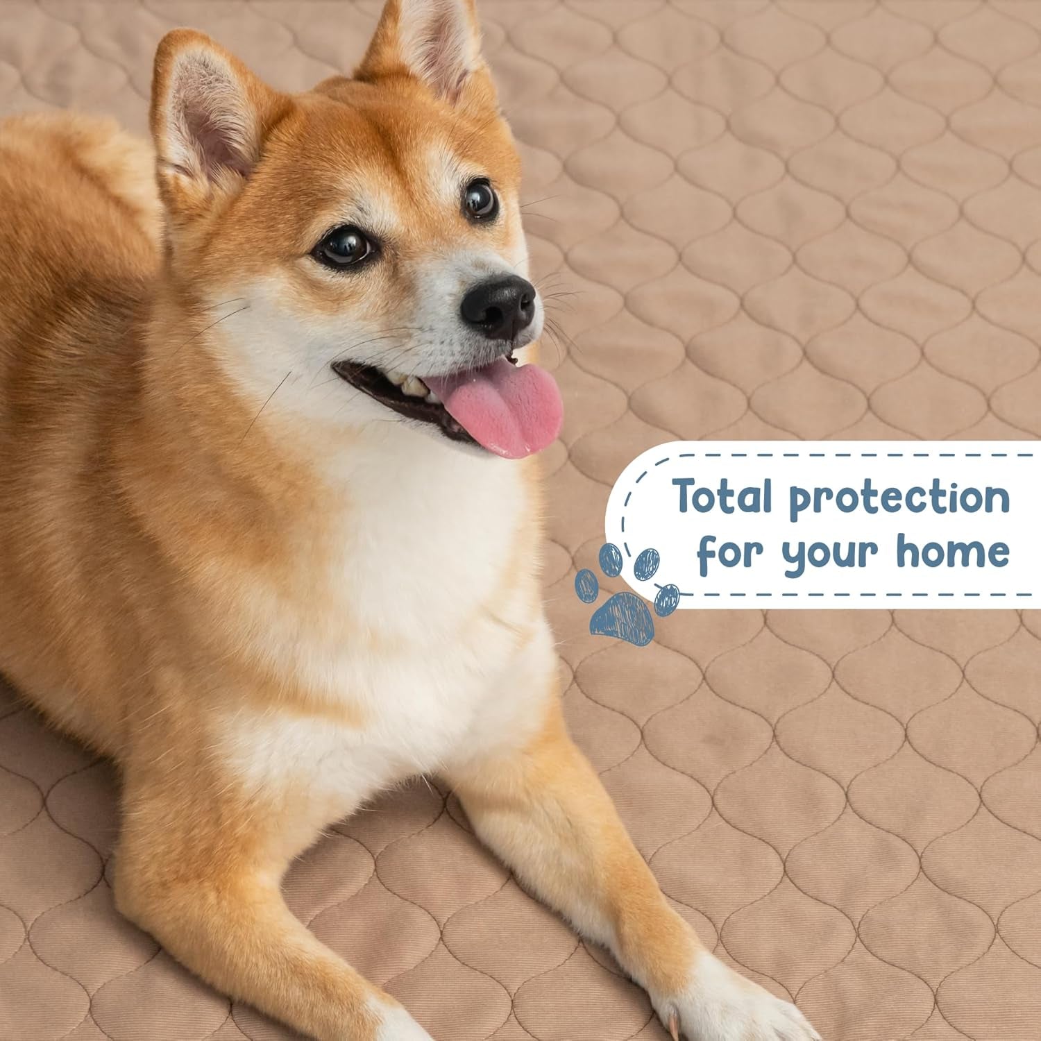 Washable Pee Pads for Dogs - Waterproof and Reusable Training Floor Pads, Whelping Dog Pee Pads, Absorbent Dog Training Bed, Puppy Training Pads Supplies, Absorbent Pet Pen Floor Pad, 48-In