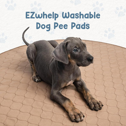 Washable Pee Pads for Dogs - Waterproof and Reusable Training Floor Pads, Whelping Dog Pee Pads, Absorbent Dog Training Bed, Puppy Training Pads Supplies, Absorbent Pet Pen Floor Pad, 48-In