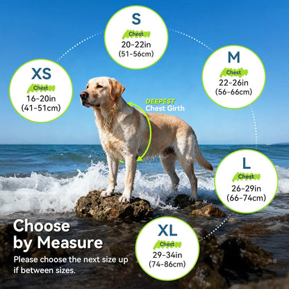 New Neoprene Sports Style Dog Life Jackets, Snug & Safer Dog Life Vest with Superior Buoyancy & Rescue Handle